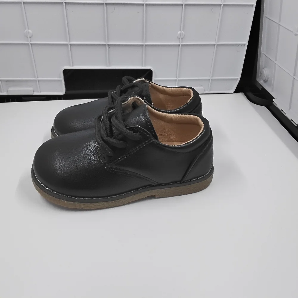 New Classic Black Kids Dress Shoes